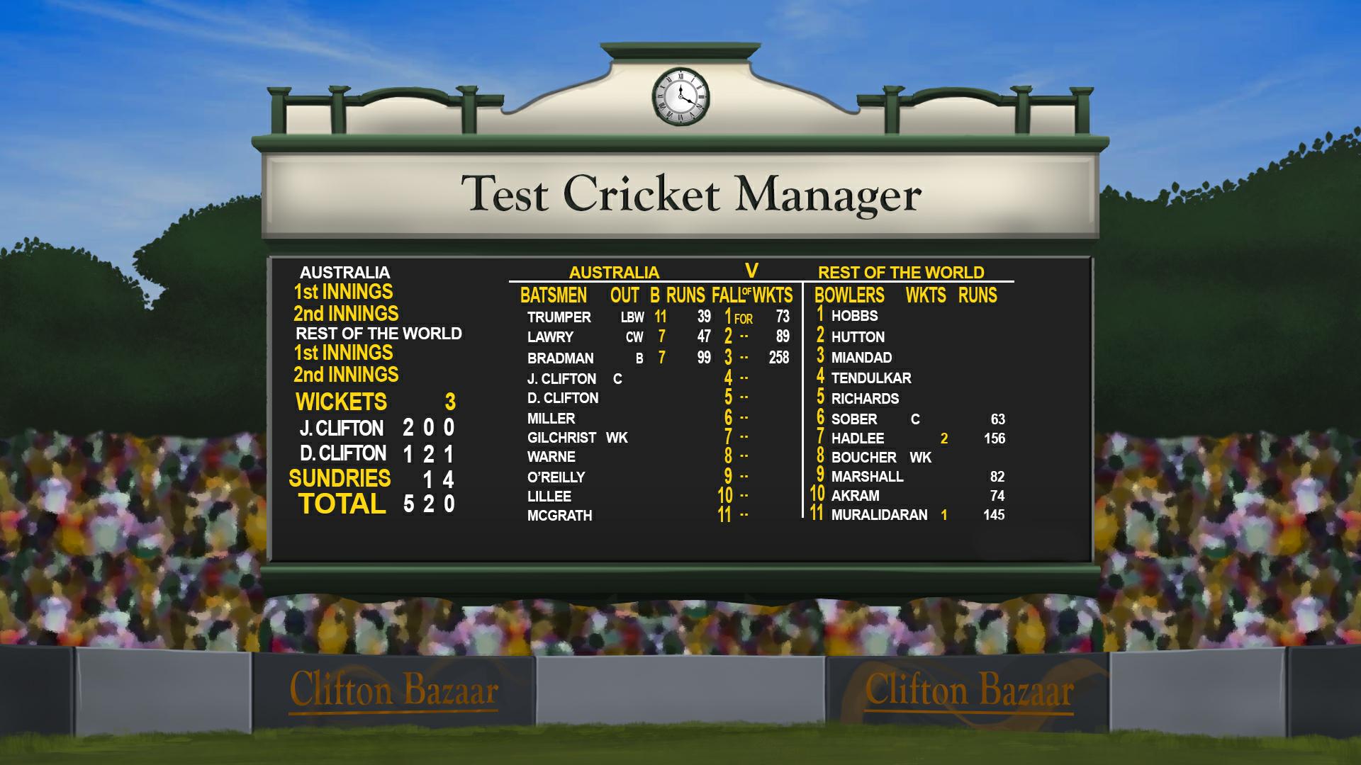 Test Cricket Manager
